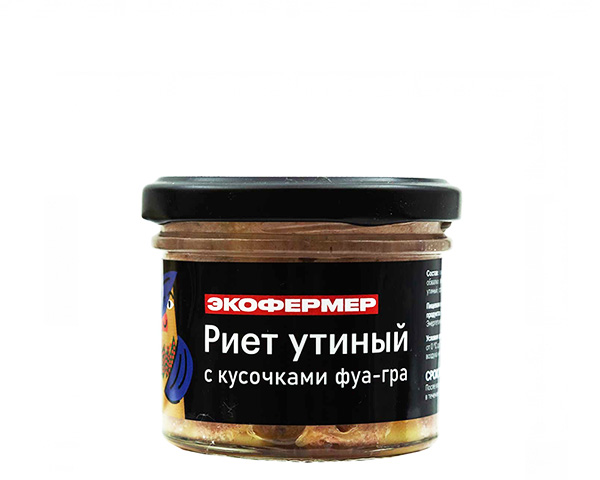 Риет утиный из утиного мяса с кусочками фуа-гра, 100 г