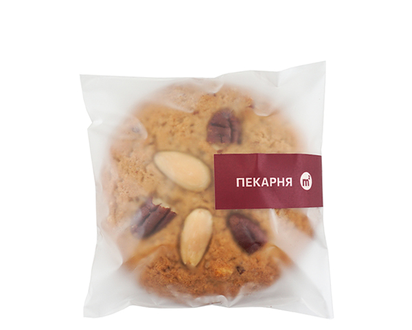 Печенье кукис с орехами с миндалем и пеканом, 1 шт., 60 г